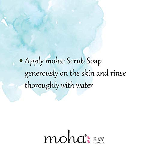 moha: Scrub Soap For Soft, Hydrate & Nourished Skin, Face With Walnut, Almond Oil & Honey Unisex Bathing Bar - 100gm (Pack of 3)