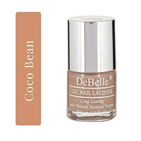 DeBelle Gel Nail Polish Coco Bean (Light Brown Nail Paint)|Non UV - Gel Finish |Chip Resistant | Seaweed Enriched Formula| Long Lasting|Cruelty and Toxic Free| 8ml Glossy Finish