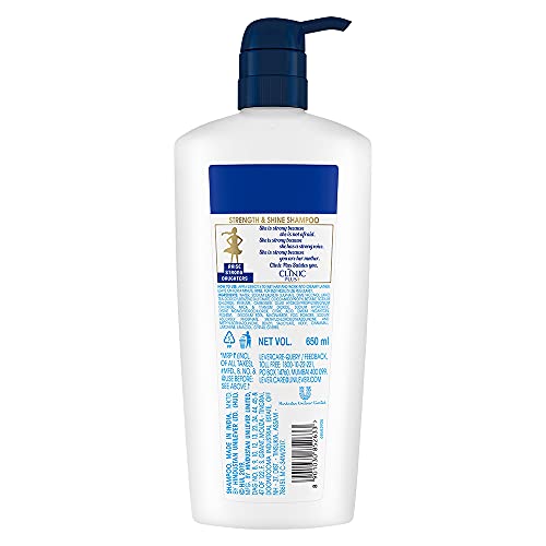 Clinic Plus Strength & Shine With Egg Protein Shampoo 650 ml & Strength & Shine With Egg Protein Shampoo, 355 ml