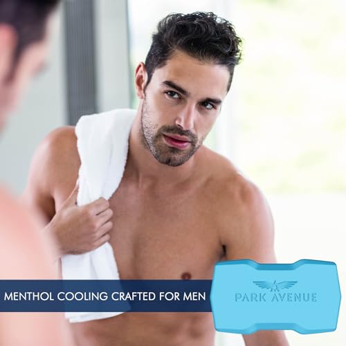 Park Avenue Premium Men’s Soaps for Bath – Cool Blue | 125g (Pack of 4) | Menthol & Mineral Energizer | Grade 1 Soap | For All Skin Types