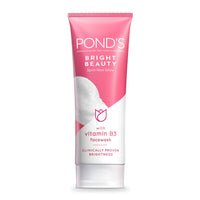 POND's Bright Beauty Spot-less Glow Face Wash With Vitamins, Removes Dead Skin Cells & Dark Spots, Double Brightness Action, All Skin Types, 100g & Pond's  Natural Glow Face Powder, Pink Glow - 30G