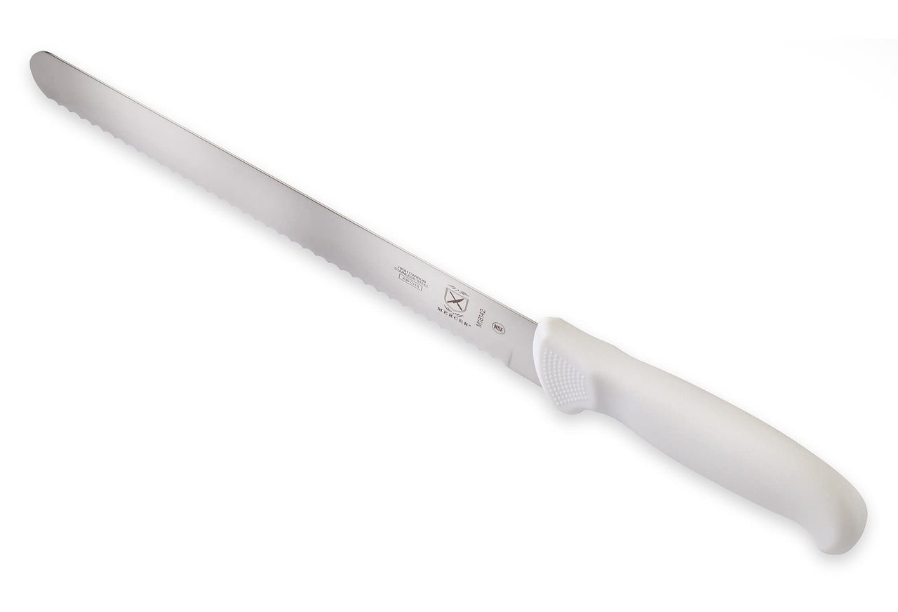 Mercer Culinary Ultimate White 10" Wavy Edge Slicer Knife Slicer Wavy Edge 10" Slicer Knife (Wavy Edge)