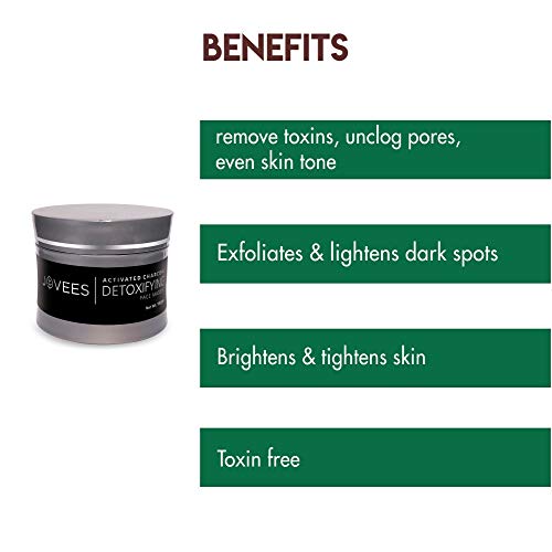 Jovees Herbal Activated Charcoal Detoxifying Face Masque With Bamboo Charcoal & Coffee Seeds | Removes Dead Skin Cells & Tanning 100g