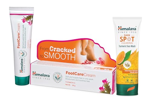 Himalaya Footcare Cream 50 g + Free Himalaya Dark Spot Clearing Turmeric Face Wash 50 ml | Soft And Supple Feet In 1 Week | Helps Repair Cracked Heels | Herbal Formula