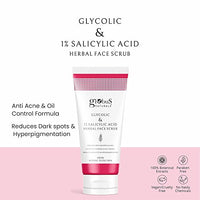 Globus Naturals Glycolic & 1% Salicylic Acid Anti-Acne Face Care Combo - Set of 4 Wash, Cream, Gel & Scrub