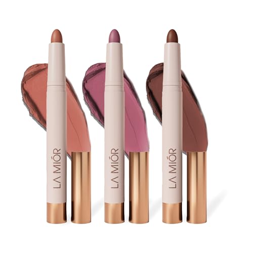 Lamior Cloud Blur Matte Stick | Combo of 3 | Ultra Blurring Mousse Stick | 14 Hrs Stay | Feels Like Balm | Hydrating & Lightweight | Enriched with Hyaluronic Acid, Peptides & Caffeine | Vegan