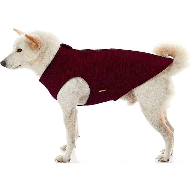 Gooby Zip Up Fleece Dog Sweater - Fuchsia Wash, 2X-Large - Warm Pullover Fleece Step-in Dog Jacket Without Ring Leash - Winter Small Dog Sweater - Dog Clothes for Small Dogs Boy and Medium Dogs 2X-Large chest (~25.5")