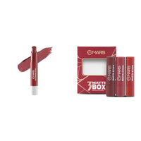 MARS Matte Super Stay Lipstick | Up to 12 Hours Long Lasting | Smudge Proof and Waterproof Lipstick for Women (2.6 gm) (02-TREASURE) Matte Box Set of 3 Lipsticks for Women (3x3.2 gm) (01-Red & Maroon)