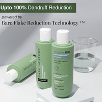 Bare AnatomyEXPERT Anti-Dandruff Shampoo | Targets Oily Scalp and Sheds Dry Flakes 250ml + Volumizing Shampoo, Powered By Peptides & Rich Milk Protein, Strong & Bouncy Hair 250ml