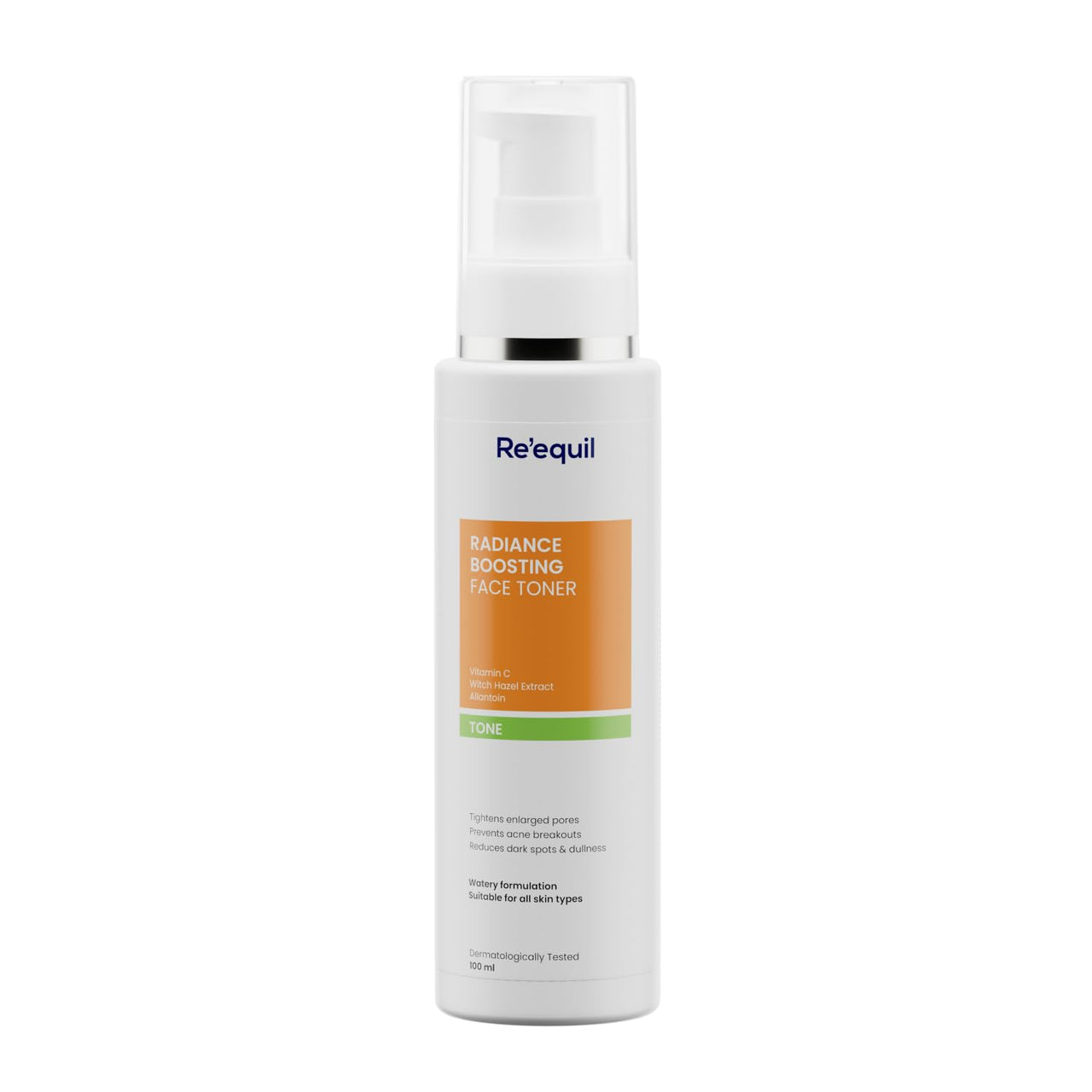 RE' EQUIL Vitamin C Face Liquid Toner for Hyperpigmentation Removal and Even Skin Tone with Hyaluronic Acid - 100ml