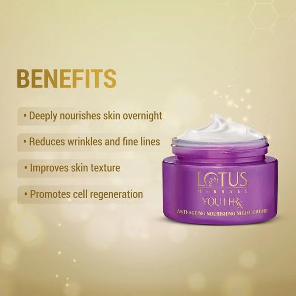 Lotus Herbals YouthRx Anti Ageing Transforming Cream_50g + Night Cream_50g + Face Serum_30g (Set Of 3)