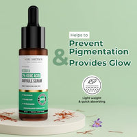 Dr. Sheth's Kesar & 2% Kojic Acid Ampoule Serum | For Glowing Skin | Daily Use Pigmentation Fighting Serum | For Dark Spots | For Men & Women | 30 ml