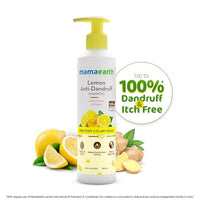 Mamaearth Lemon Anti-Dandruff Shampoo with Lemon & Ginger for Itchy & Flaky Scalp | Reduces Up to 100% Dandruff | Soothes Itchiness | For Men & Women | 250 ml