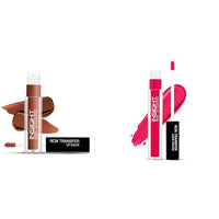 Insight Cosmetics Non Transfer Lip Color Matte Texture12Hrs Waterproof, 4ml(LG40-28) Non Transfer Liquid Lipstick 24 Hrs Waterproof, 6ml(LG39-01)