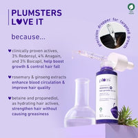 Plum Hair Growth Serum | With Rosemary, 3% Redensyl, 4% Anagain, 3% Baicapil, & Ginseng Extract | Reduces Hairfall, Boosts Hair Growth, Improves Hair Density |For Men & Women | 30ml (Pack of 2)