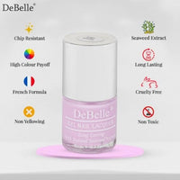 Debelle Gel Nail Polish Lilac Bloom (Soft Lilac Nail Paint)|Non Uv - Gel Glossy Finish |Chip Resistant | Seaweed Enriched Formula| Long Lasting|Cruelty And Toxic Free| 8Ml