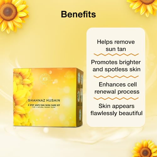 Shahnaz Husain 5 Step Anti-Tan Skin Care Facial Kit | 50g