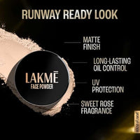 Lakmé Rose Face Powder, Oily, Natural, Soft Pink, 40G