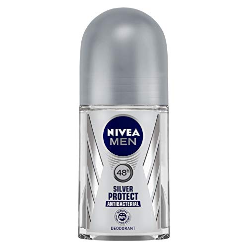 Nivea Deodorant Roll On, Silver Protect for Men, 50ml And Shower Gel, Deep Impact Cleansing Body Wash for Men, 250ml