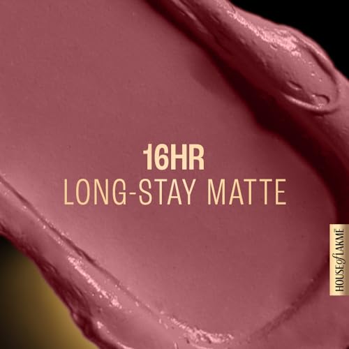LAKMÉ Forever Matte Liquid Lip, 16hr Lipstick, Lightweight & transferproof - Pink Dust 5.6ml