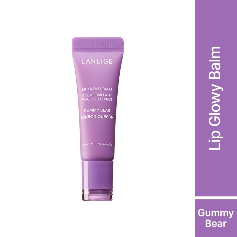 Laneige Lip Glowy Balm | Moisturizing Lip Treatment with Vitamin C + Shea Butter for Soft, Smooth and Glowing Lips | Korean Lip Balm For Dry Chapped Lips |Intense Hydration| GummyBear|10Gm
