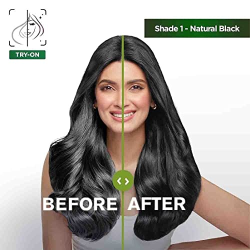 Garnier, Hair Colouring Creme, Long-lasting Colour, Smoothness & Shine, Color Naturals, Shade: 1 Natural Black, 70ml + 60g (Pack of 2)