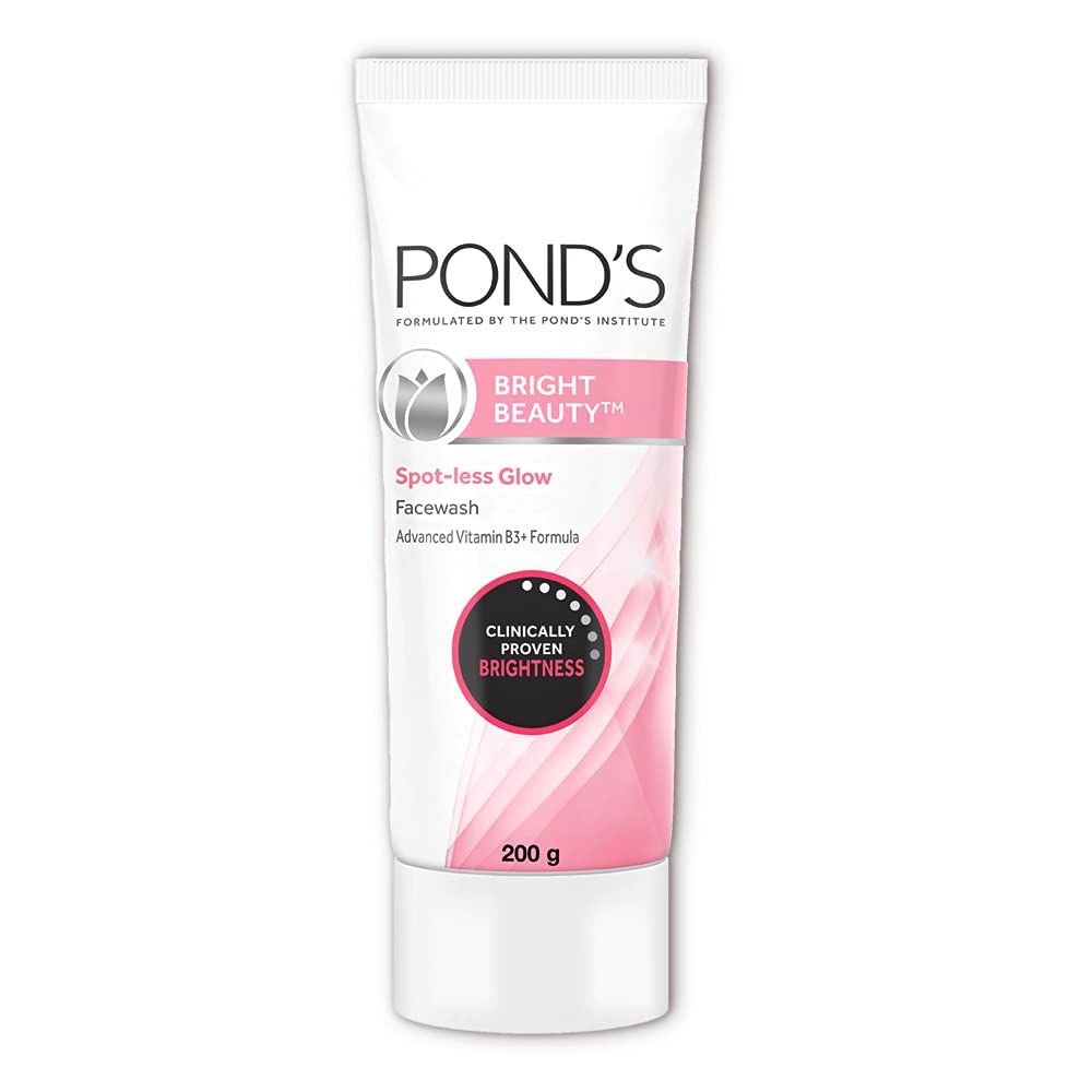 Pond's  Face Care combo - Bright Beauty Spot-less Glow Serum, Infused with Hyaluronic Acid, Vitamin B3, Gluta-Boost-C, 30ml + Spot-less Glow Face Wash with Vitamins, 200g