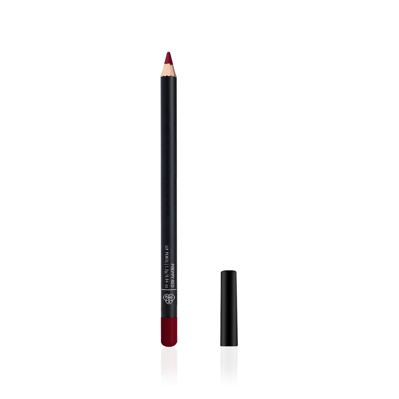 PAC Lip Pencil (Preppy Red) | Richly Pigmented One Swipe Application | Creamy Non Drying Comfortable Formula | Wood Barrel Lip Liner Pencil