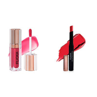 FLiCKA Shimmery Affair Lip Gloss 6 Gin Baby Pink 5ml High Drama Creamy Matte Lipstick| Nontransfer HD Lipstick, Waterproof, Hydrating, Moisturizing, Upto 16Hrs, 02 Exited, 3.2