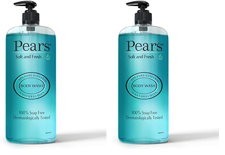 Pears Soft & Fresh Shower Gel SuperSaver XL Pump Bottle with 98% Pure Glycerine|| 100% Soap Free and No Parabens|| 750 ml (Pack of 2)