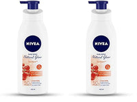 Nivea Body Lotion Natural Glow, Cell Repair, Spf 15 & 50X Vitamin C 400ml (Pack of 2)