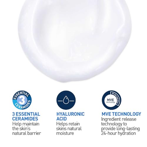 CeraVe Hydrating Cleanser For Normal To Dry Skin (88ml) - Non-Foaming Face Wash with Hyaluronic Acid And Ceramides | Non-Comedogenic, Non-Irritating And Fragrance-Free Cleanser