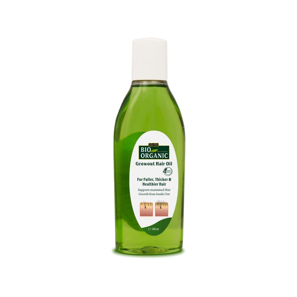 INDUS VALLEY 100% Organic Olive Oil Massage Oil & Growout Hair Oil (100ml+100ml= 200ml)