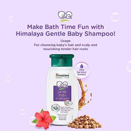Himalaya Gentle Baby Shampoo 100ml | No Tears formula | Cleanses, softens and nourishes baby's  hair