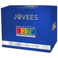 Jovees Herbal Manicure & Pedicure Spa Kit |240GM | Exfoliates Dead Skin With Cleanser, Scrub, Massage Cream, Soften Skin, Repair cracks | Improves Nail Texture