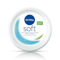 NIVEA Soft Light Moisturizer For Face, Hand & Body, Instant Hydration, Non-Greasy Cream With Vitamin E & Jojoba Oil, 200ml