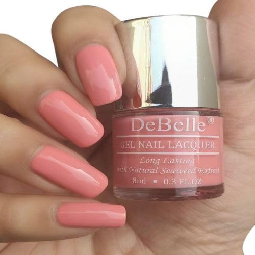 DeBelle Glossy Finish Gel Nail Polish De Carnation (Blush Pink Nail Paint), 8 ml