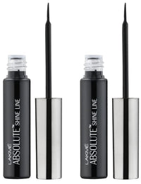 Lakmé Absolute Shine Liquid Eye Liner, Black, Long Lasting Shimmery Liner For A Glossy Finish - Smudge Proof Eye Makeup Gel, Does Not Fade, 4.5 Ml (Pack Of 2)