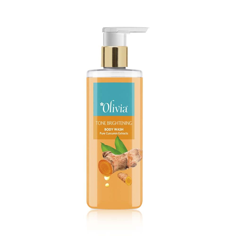 Olivia Body Wash, Tone Brightening Shower Gel With Pure Curcumin Extracts 250Ml - Free From Paraben, Silicone, Harmful Chemicals