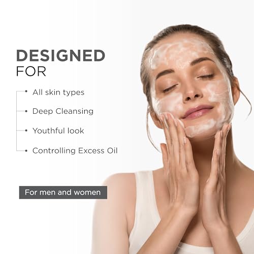 Oshea Herbals Activated Charcoal Facewash For Men and Women | Removes Black Heads & Uneven Skin Tone with Activated Charcoal & Licorice Extracts | Paraben, Silicon & Mineral Oil Free (Pack of 2)