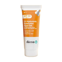 The Derma Co 1% Hyaluronic Sunscreen SPF 50 Aqua Gel, PA++++, Lightweight & The Derma Co Sali-Cinamide Anti-Acne Face Wash with 2% Salicylic Acid & 2% Niacinamide - 80ml
