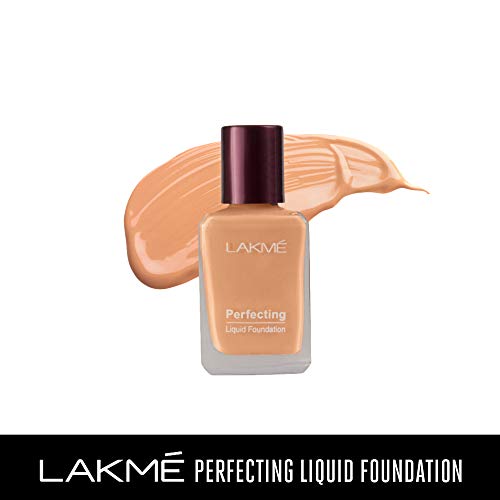 LAKMÉ 9 To 5 Complexion Care Cc Light Coverage Face Cream, Almond, Conceals Dark Spots & Blemishes, 30G & Perfecting Natural Liquid Foundation for Acne Prone Skin, Shell, 27Ml