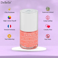 DeBelle Glossy Finish Gel Nail Polish De Carnation (Blush Pink Nail Paint), 8 ml