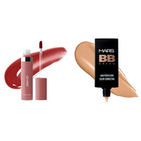 MARS Drip Lip Mist for Women (4.5 ml) (05-Cranberry Drip) BB Cream Lightweight Foundation (30 ml) (Tan)
