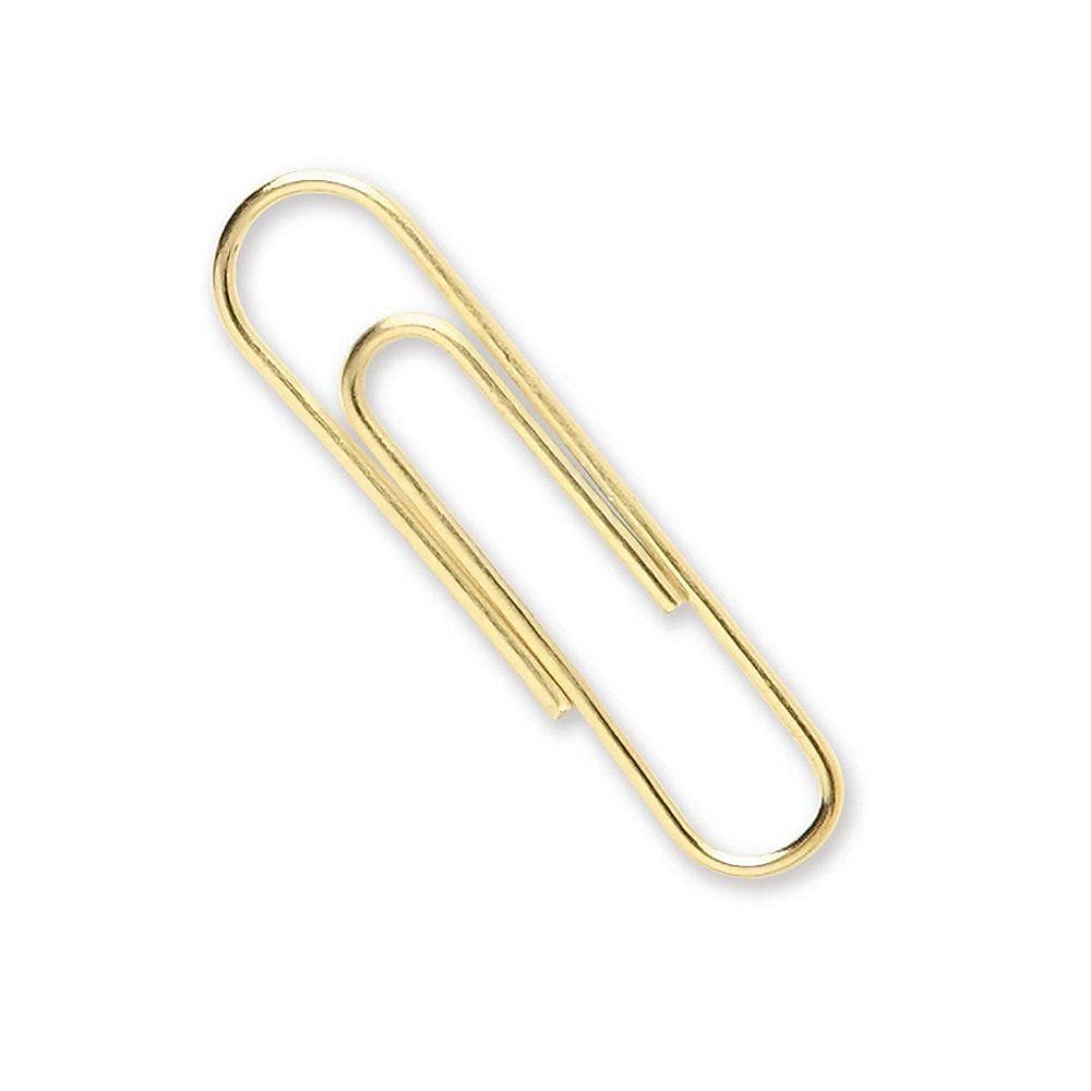 ACCO Paper Clips, Jumbo, Smooth, Gold, 50 Clips/Box (72532)