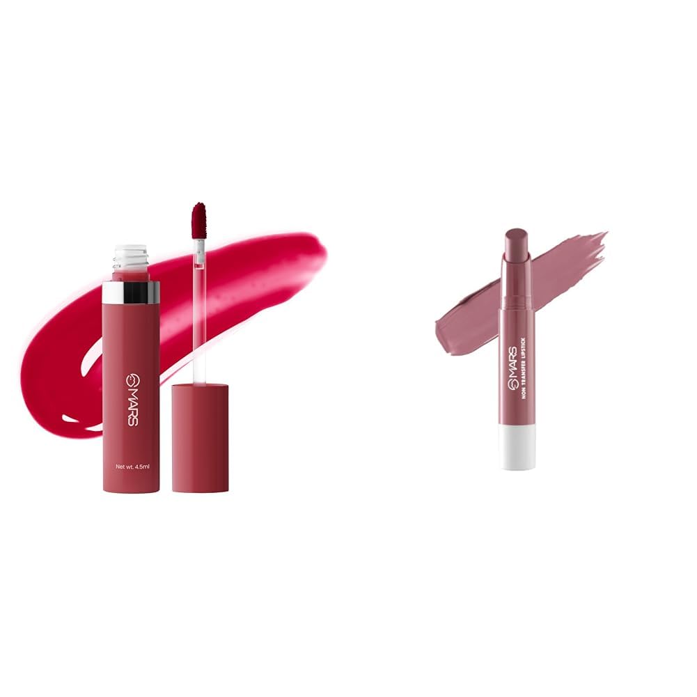 MARS Drip Lip Mist for Women (4.5 ml) (04-Strawberry Drip) Matte Super Stay Lipstick | Up to 12 Hours Long Lasting | Smudge Proof and Waterproof Lipstick for Women (2.6 gm) (06-SMITTEN)