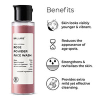 Brillare Rose Face Wash, Anti Ageing Skin, Sandalwood & Coconut Face Wash for Hydration Reduces Ageing Signs & Wrinkles, 100% Natural Powder Face Wash, 30g