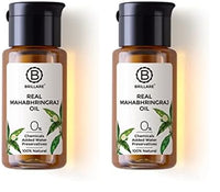 Brillare Real Mahabhringraj Oil with 14 Traditional Herbs, 100% Natural, Cold Pressed Oil, Makes Healthy & Flake-Free Scalp (Pack of 2)
