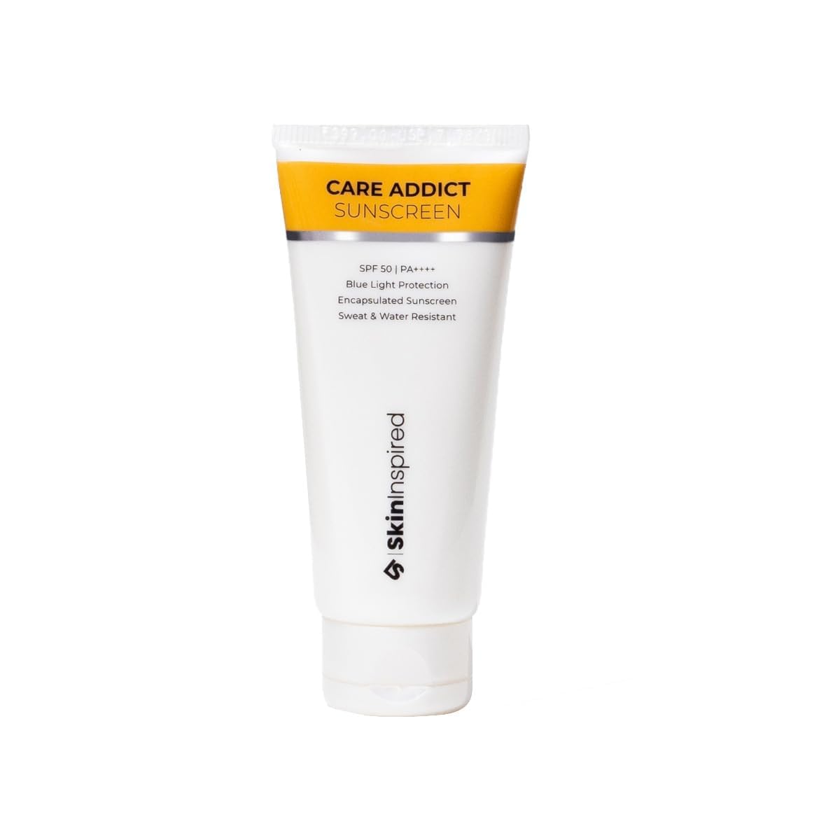 Care Addict Encapsulated Sunscreen SPF 50 For Dry Skin With Pa++++ | Broad Spectrum UV A, UV B & Blue Light Protection | Contains Ceramides & Hyaluronic Acid | No White Cast | For All Skin Type | 50G