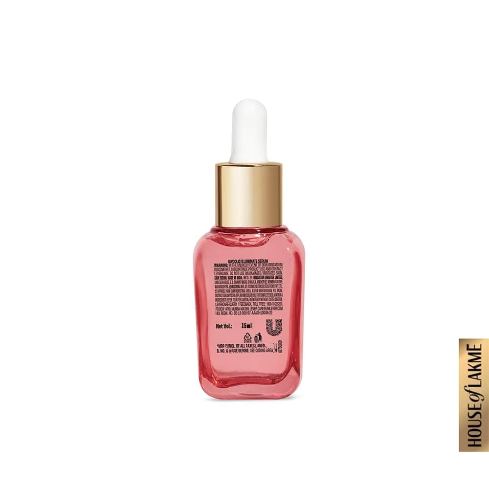 LAKMÉ Glycolic Illuminate Serum with 1% Glycolic Acid Reduces Dullness & Improves Texture, 15ml